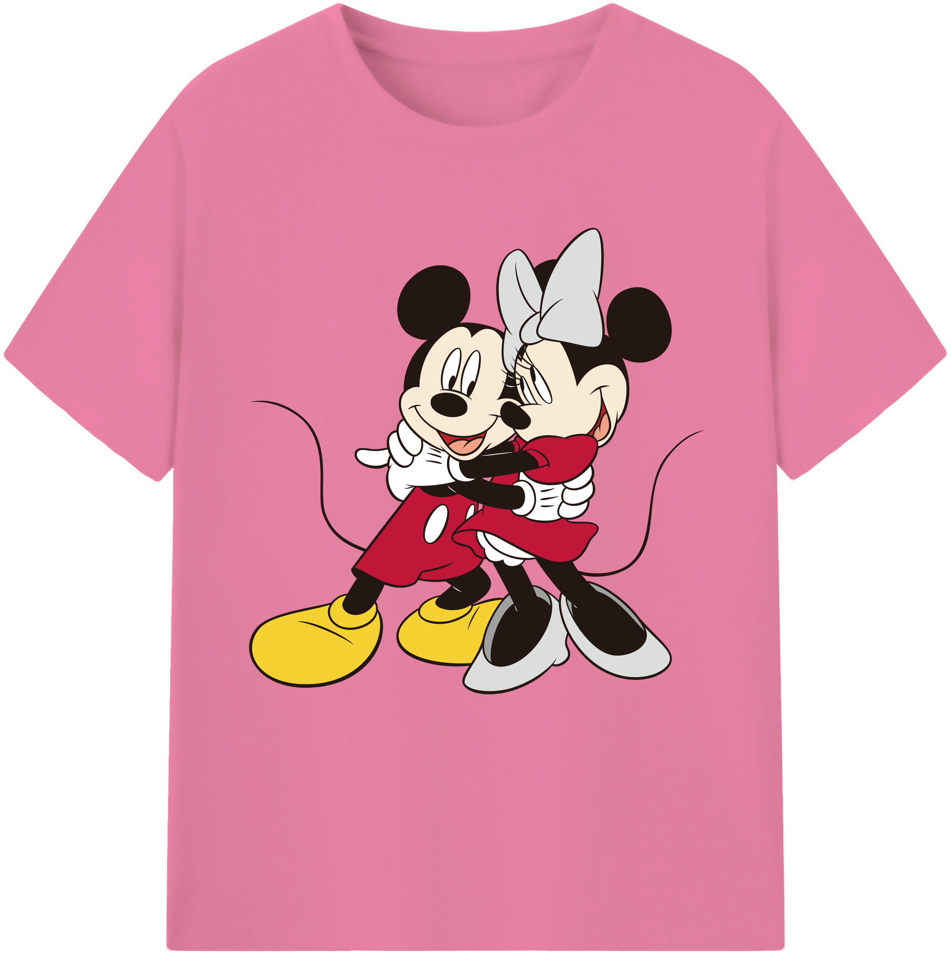 （画像用） ミッキーマウス Mickey Mouse 綿100％半袖Tシャツ（フロントプリント）